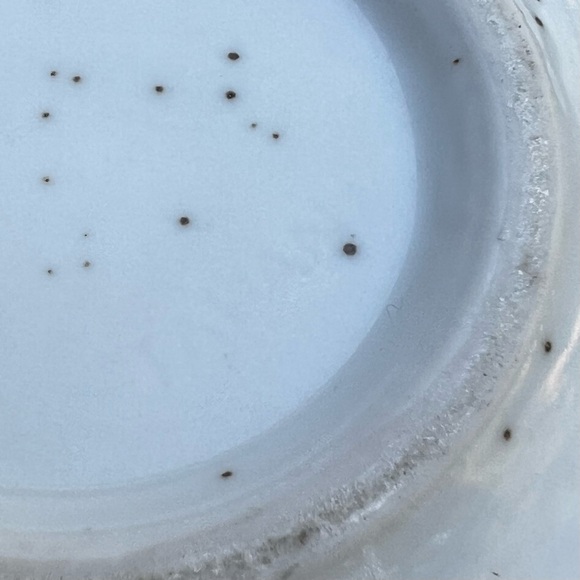 Vintage Japan Stoneware Blue Flower Speckled Soup Bowl or Large Mug Set of Two - Picture 10 of 10